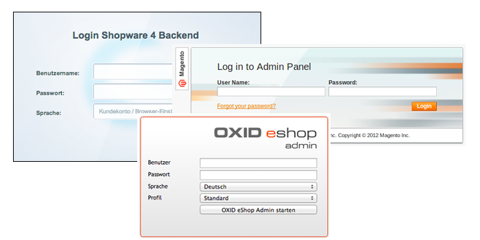 Wie ist der Stand der Dinge bei Magento, OXID und Shopware?